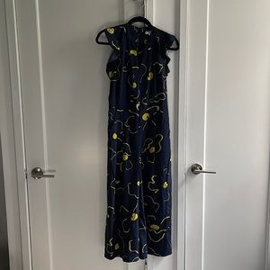 Whistles brand business jumpsuit - size 6 - navy and yellow